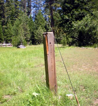 Signpost at the Jake Schneider Meadow