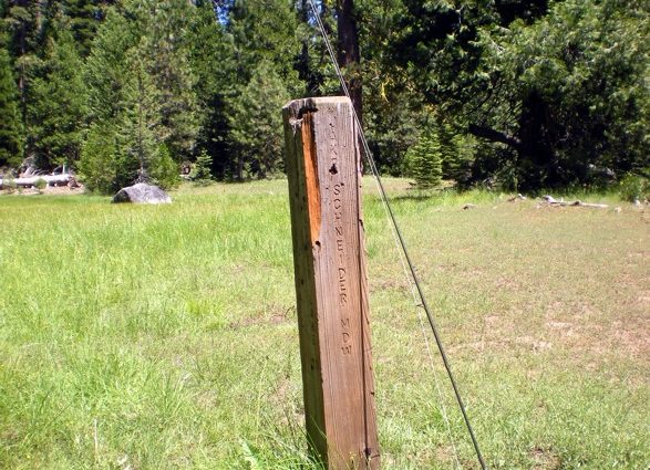 Signpost at the Jake Schneider Meadow