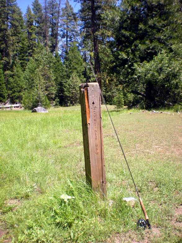 Signpost at the Jake Schneider Meadow